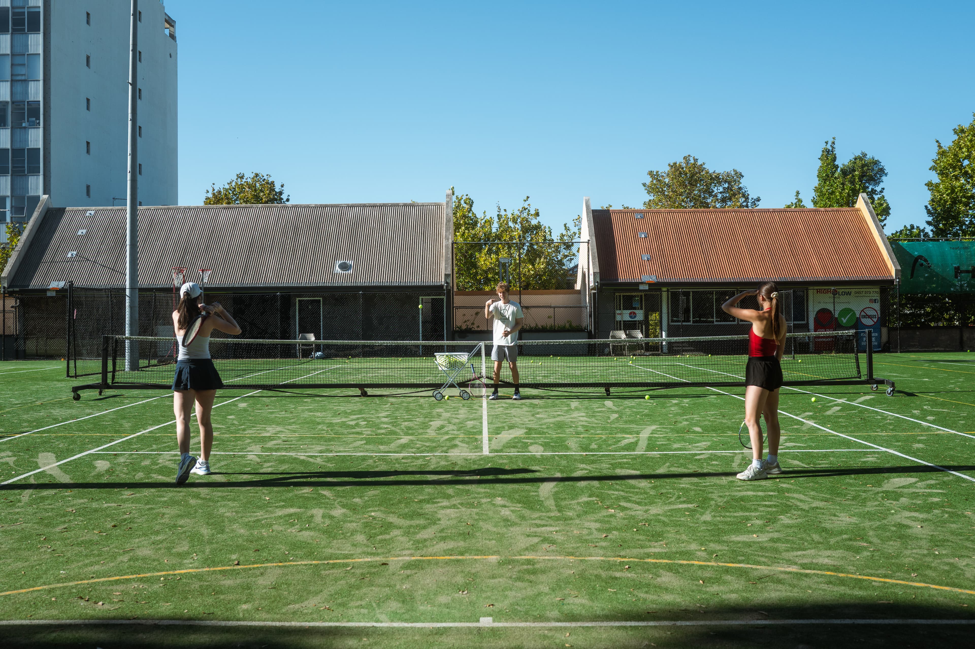 Group tennis coaching at LoveAll Tennis, North Sydney